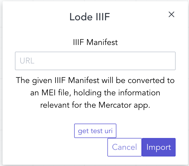Import IIIF Manifest